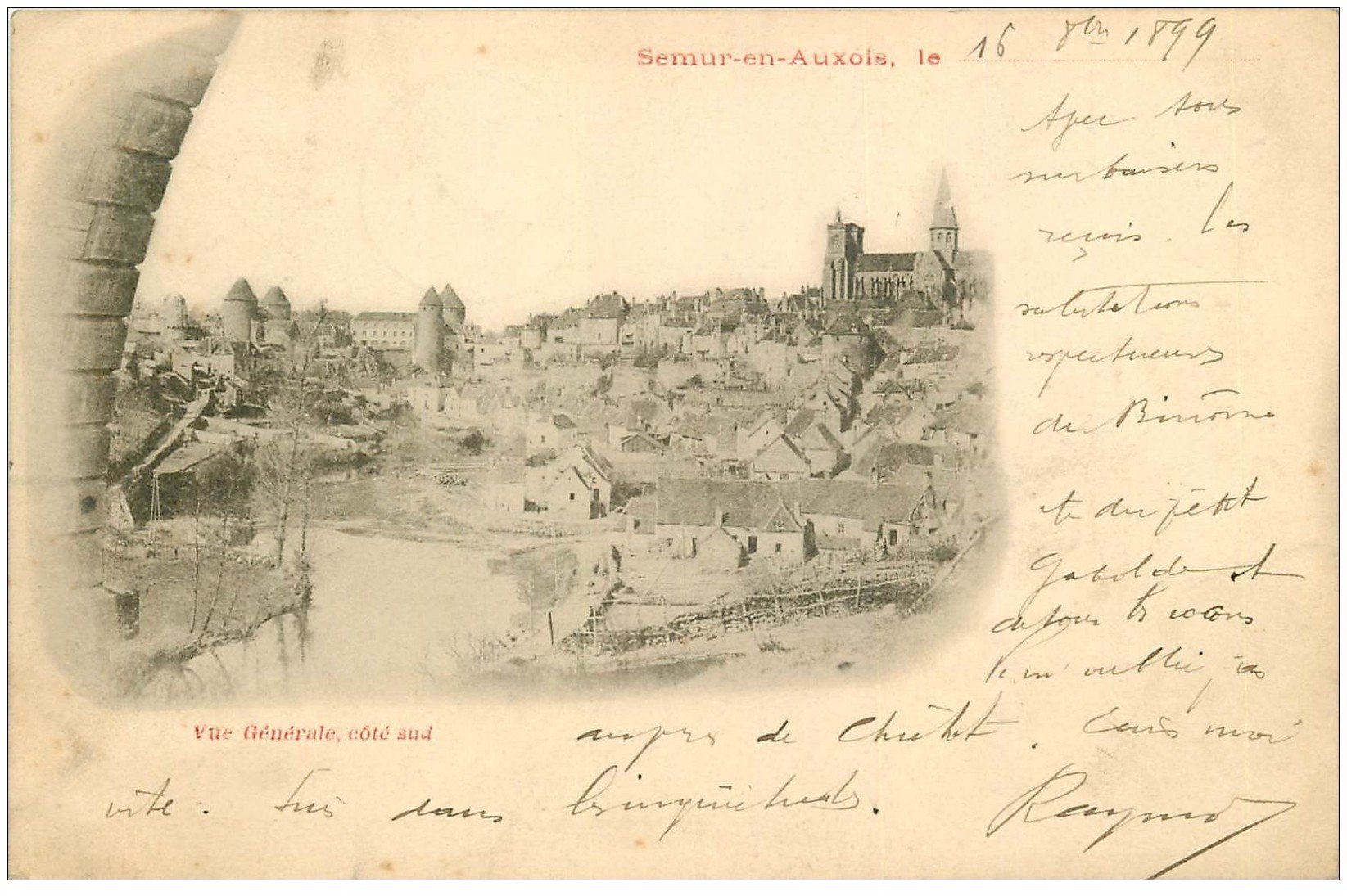 RARE 1899 SEMUR-EN-AUXOIS 21. Vue générale