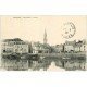 carte postale ancienne 22 BINIC. Centre 1922. Mairie et Hôtel de l'Univers.Timbre manquant