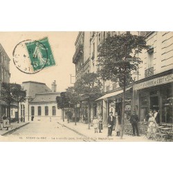 93 NOISY-LE-SEC. La nouvelle Gare et Café "A la Chope de l'Est" boulevard de la République 1915