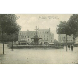 23 GUERET. Fontaine Place Bonnyaud devant banque Crédit Lyonnais