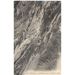 74 CHAMONIX-MONT-BLANC. Randonneurs au Mauvais Pas à la Mer de Glace 1916
