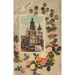 27 EVREUX. Façade de la Cathédrale entourée de fleurs