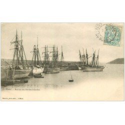 carte postale ancienne 22 BINIC. Rentrée des Navires Islandais 1903