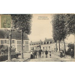 72 JUILLE. Avenue de Beaumont 1917 animation Café Cordeau