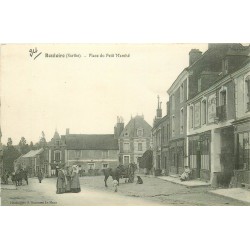 72 BOULOIRE. Place du Petit Marché Hôtel du Croissant et Teinturerie Parisienne