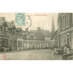 72 LA CHAPELLE-SAINT-REMY. Hôtel du Chêne d'Or 1906 belle animation