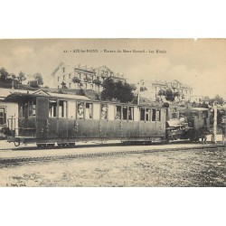 73 AIX-LES-BAINS. Les Hôtels Plateau du Mont Revard avec train et locomotive