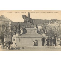 3 x cpa 20 AJACCIO. Statue Napoléon Place Diamant, Grand Hôtel et Bd du Roi Jérôme
