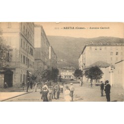 2 x cpa 20 BASTIA. Animation Avenue Carnot et Palais de Justice
