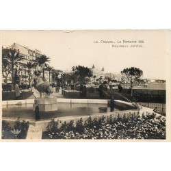 4 x cpa 06 CANNES. Fontaine Nouveaux Jardins, Mont Chevalier, Jardin Hôtel du Parc
